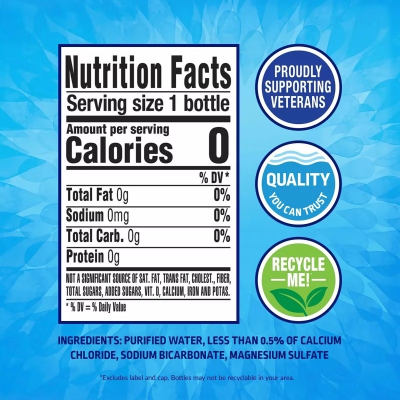 Purified Water – 18 Pack/20 Fl Oz Aluminum Bottles