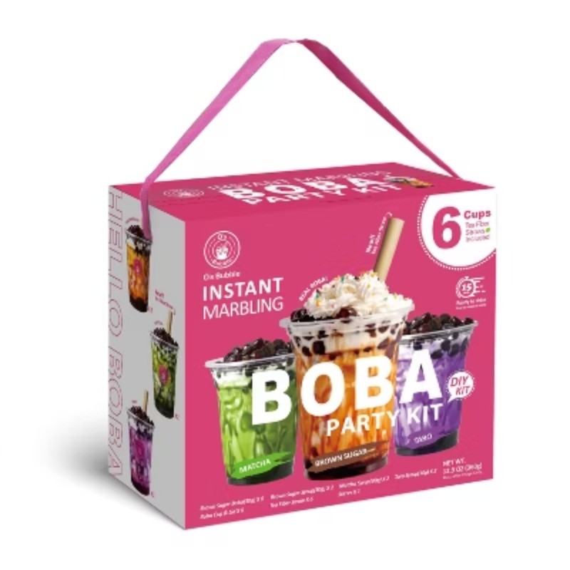 Bubble Instant Marbling Boba Party Kit-Brown Sugar, Matcha, Taro 6P – 12.9oz