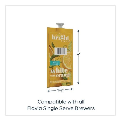 Flavia The Bright Tea Co. White with Orange Tea Freshpack, 100/Carton