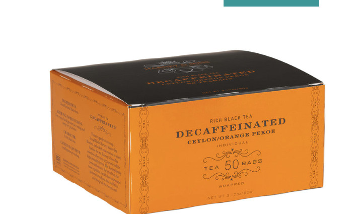 Harney & Sons 50 count box DECAF CEYLON black tea teabags
