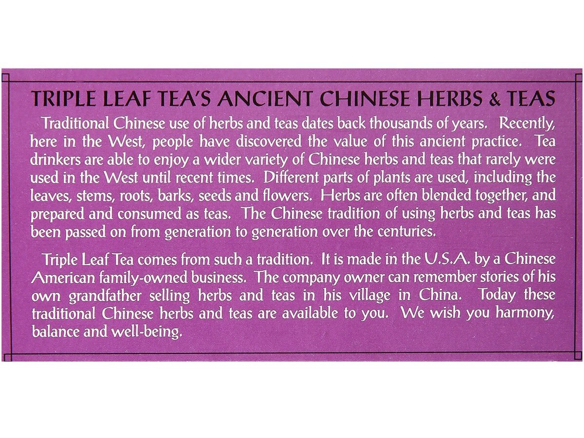 3 Boxes – Triple Leaf Tea Blood Pressure Tea Total 60 Tea Bags Herbal