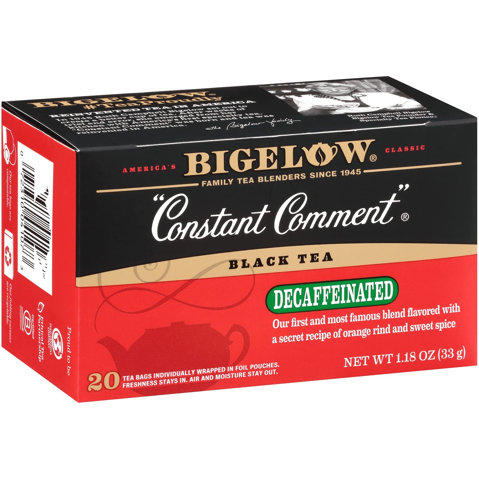 Decaffeinated Constant Comment Black Tea, Decaf Tea, 20 Count Box (Pack of 6)…