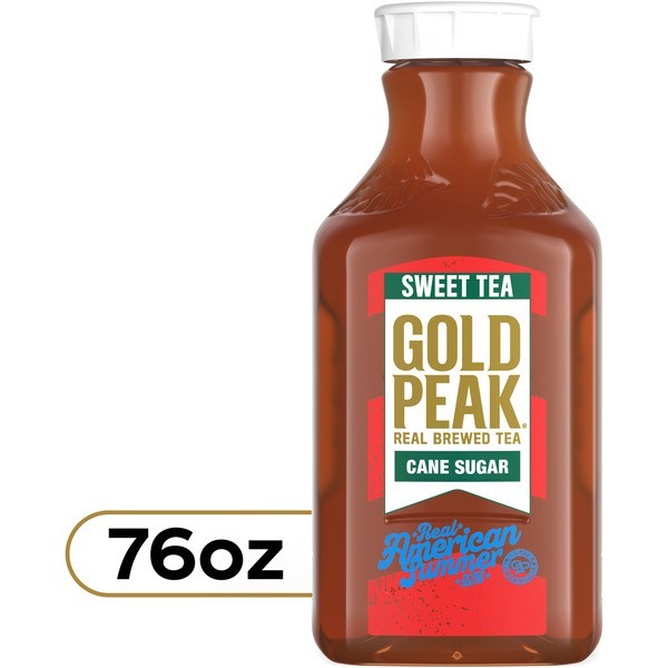 Gold Peak Unsweetened Black Tea & Sweet Tea 76oz 4 Pack Variety Drink