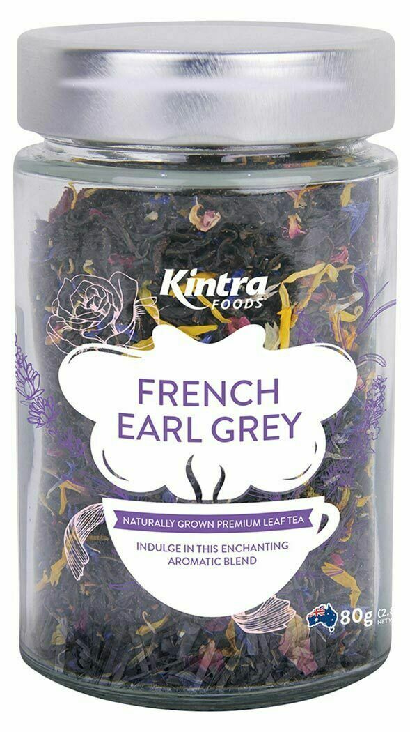 Kintra Foods FRENCH EARL GREY Naturally Grown Premium Leaf Tea 2.8 oz (80g)