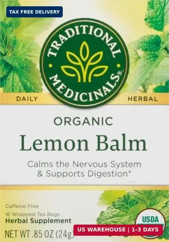 Traditional Medicinals Organic, Lemon Balm – Supports Stress Relief & Digestive