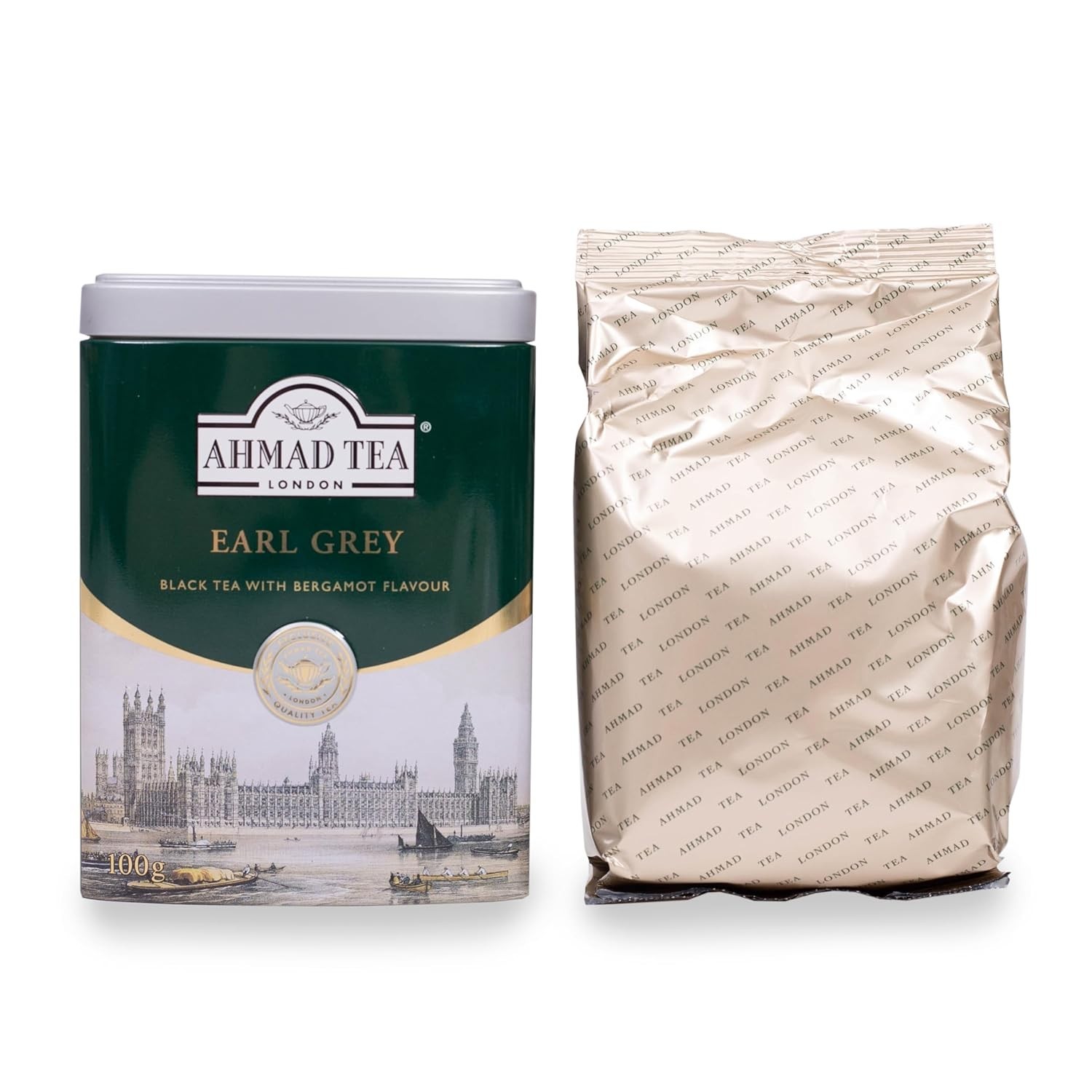 Luxurious English Scene Tea Caddy with 100g Earl Grey – Heart & Immunity Boost