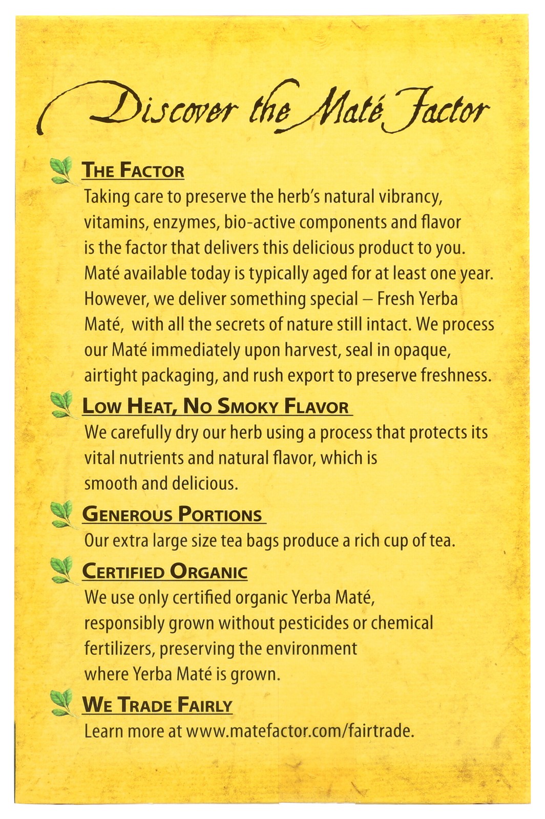 Organic Yerba Mate Tea Bags Lemon Ginger By Factor 20 3 Pack