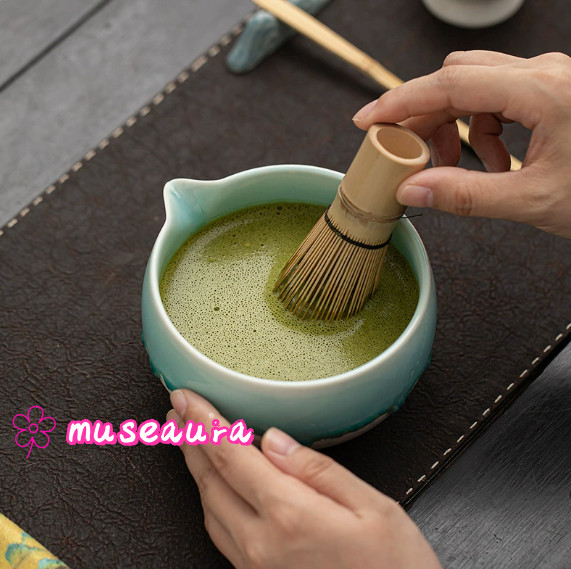 Flow Kiln Glaze Ceramic Matcha 4-Piece Set, Household Tea Whisking Tools
