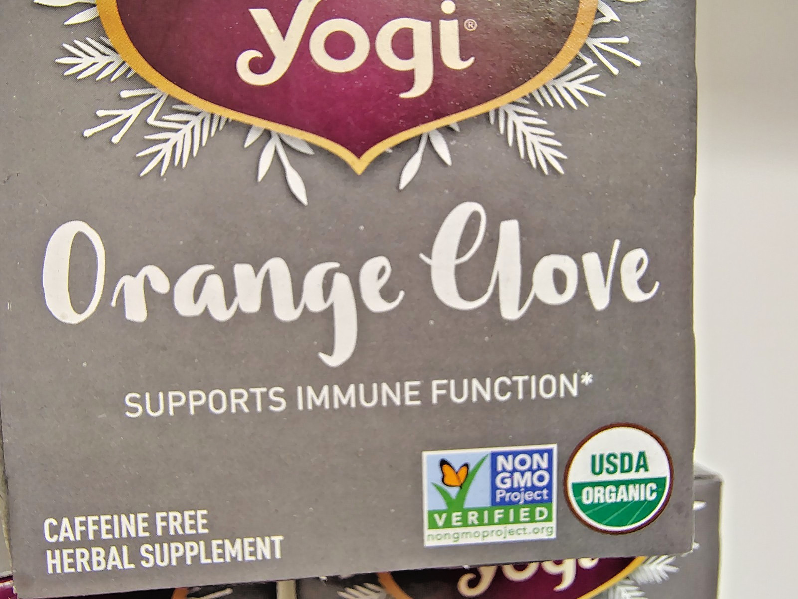 YOGI Orange Clove Tea, Caffeine Free, Organic/Vegan, BB 5/27, Lot of 3
