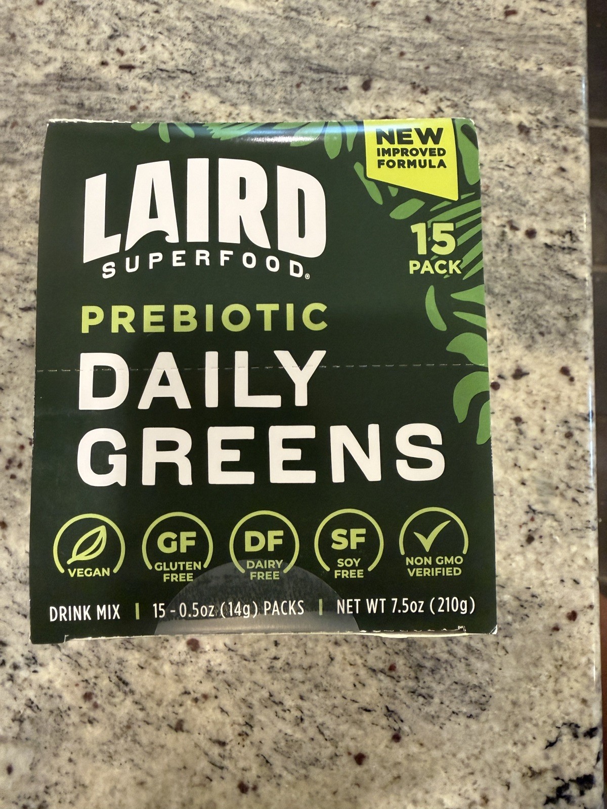 Laird Superfood, Prebiotic Daily Greens, 15 Packs, 0.5 oz (14 g) Each