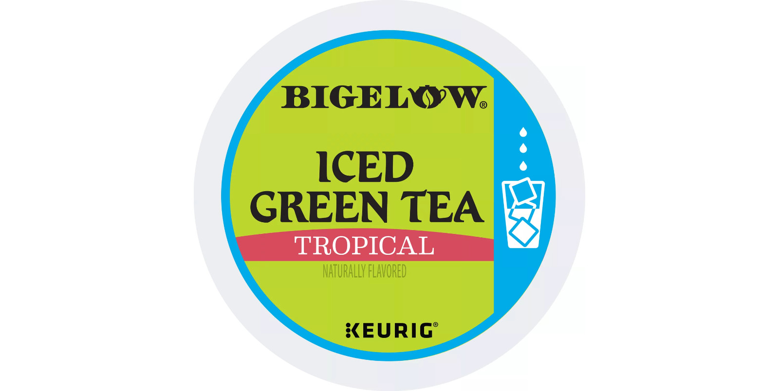 Bigelow Tropical Iced Green Tea 22 to 132 Count Keurig K cups Pick Any Size