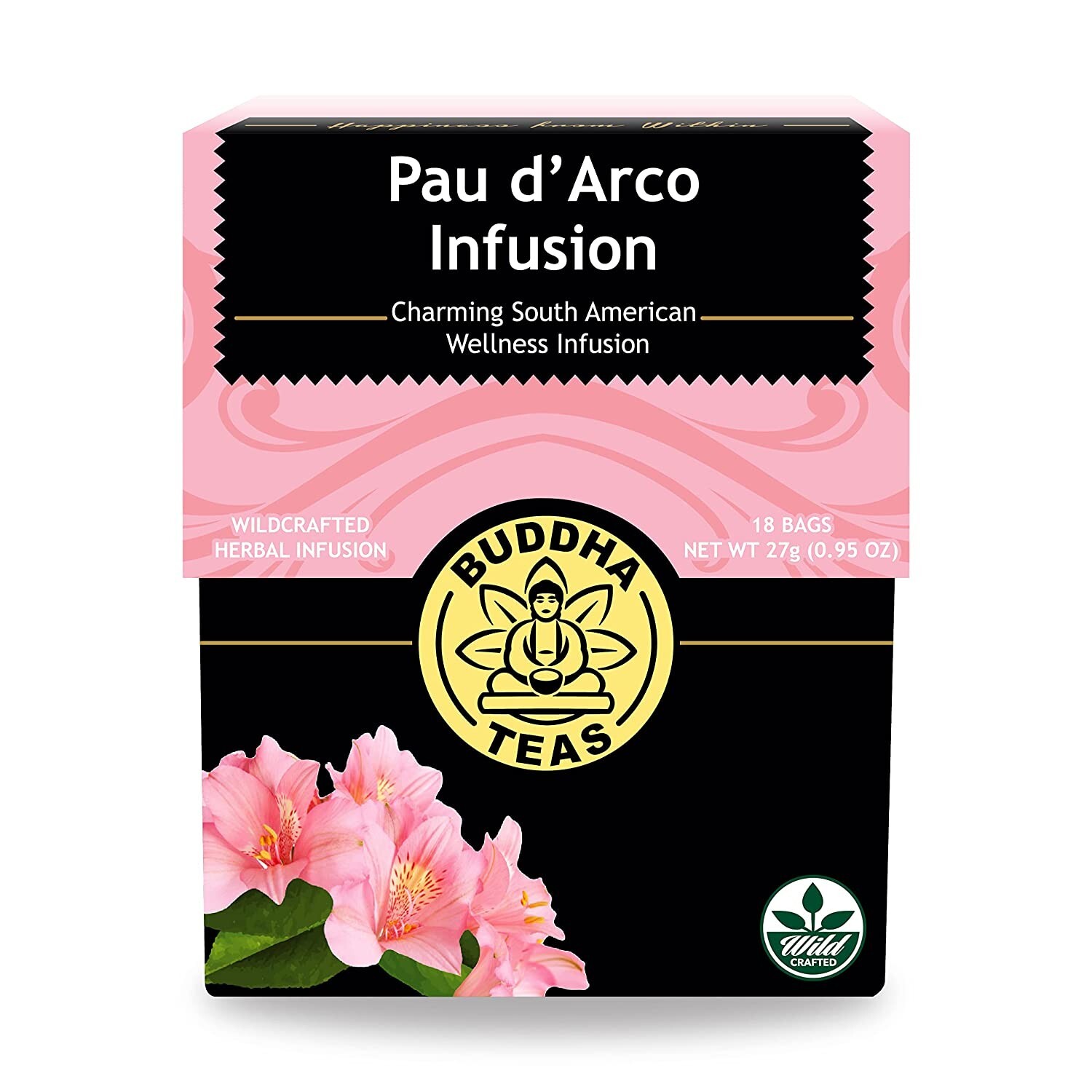 Buddha Teas Pau D’arco Tea 18 Bleach Free Tea Bags