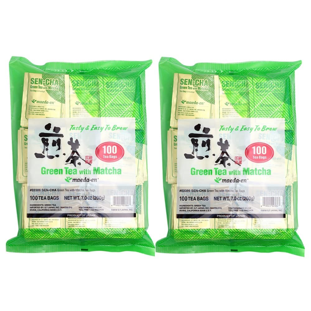 MAEDAEN Sencha with Matcha Green 200 Tea Bags Powder Japanese Origin Green Te…