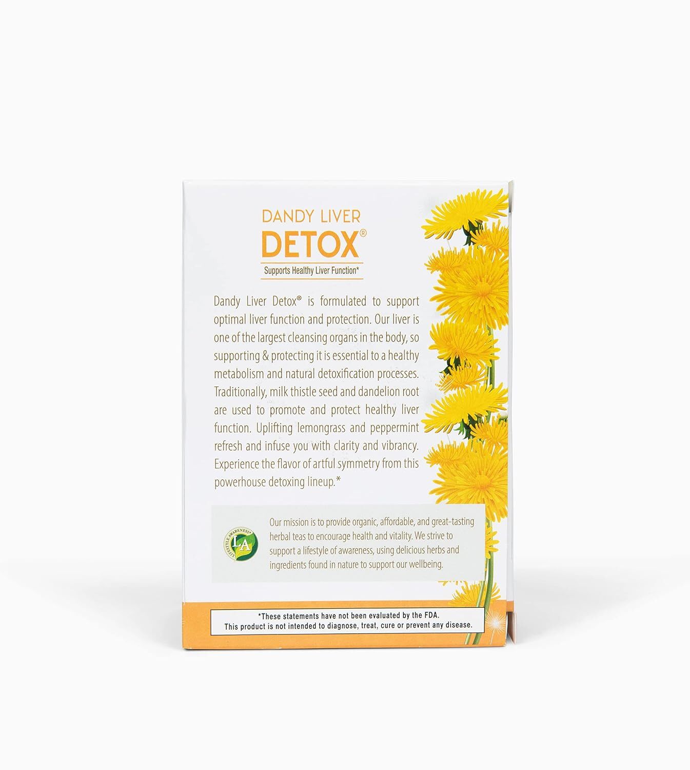 Teas, Caffeine Free Dandy Liver Detox Tea, 20 Count