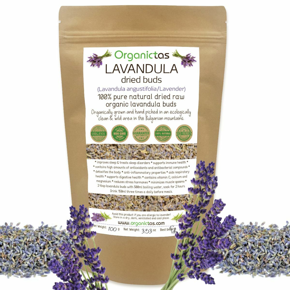 100g Organic LAVENDER FLOWER Herbal Tea Natural Scent & Aroma Premium Quality