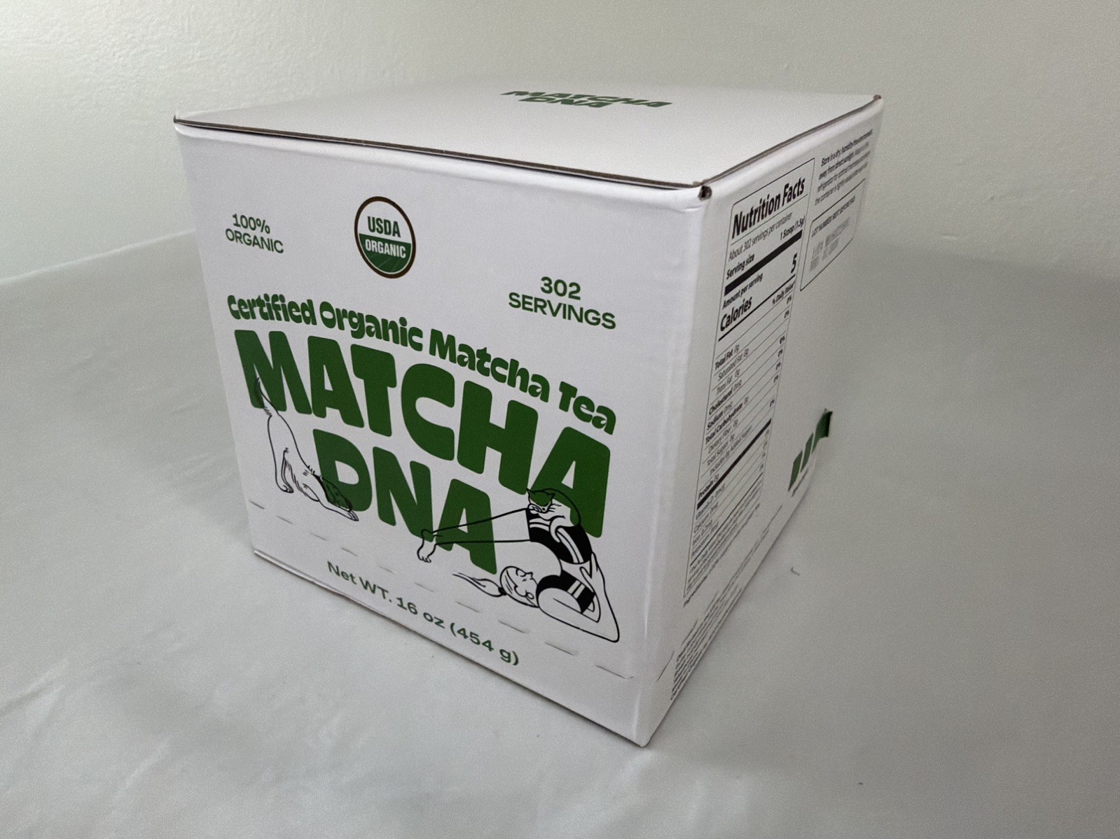 Matcha DNA Organic Matcha Green Tea Powder Unsweetened 100% Natural 1lbExp:07/28
