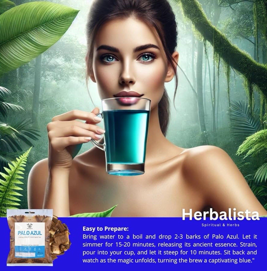 Kidney Wood Herbal Tea 4 oz.-113g Palo Azul Te Herbal, Natural Mexican Herb