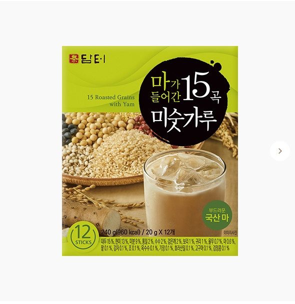 Damtuh 15 grain misugaru yam korean multigrain latte drink mix sticks K-food