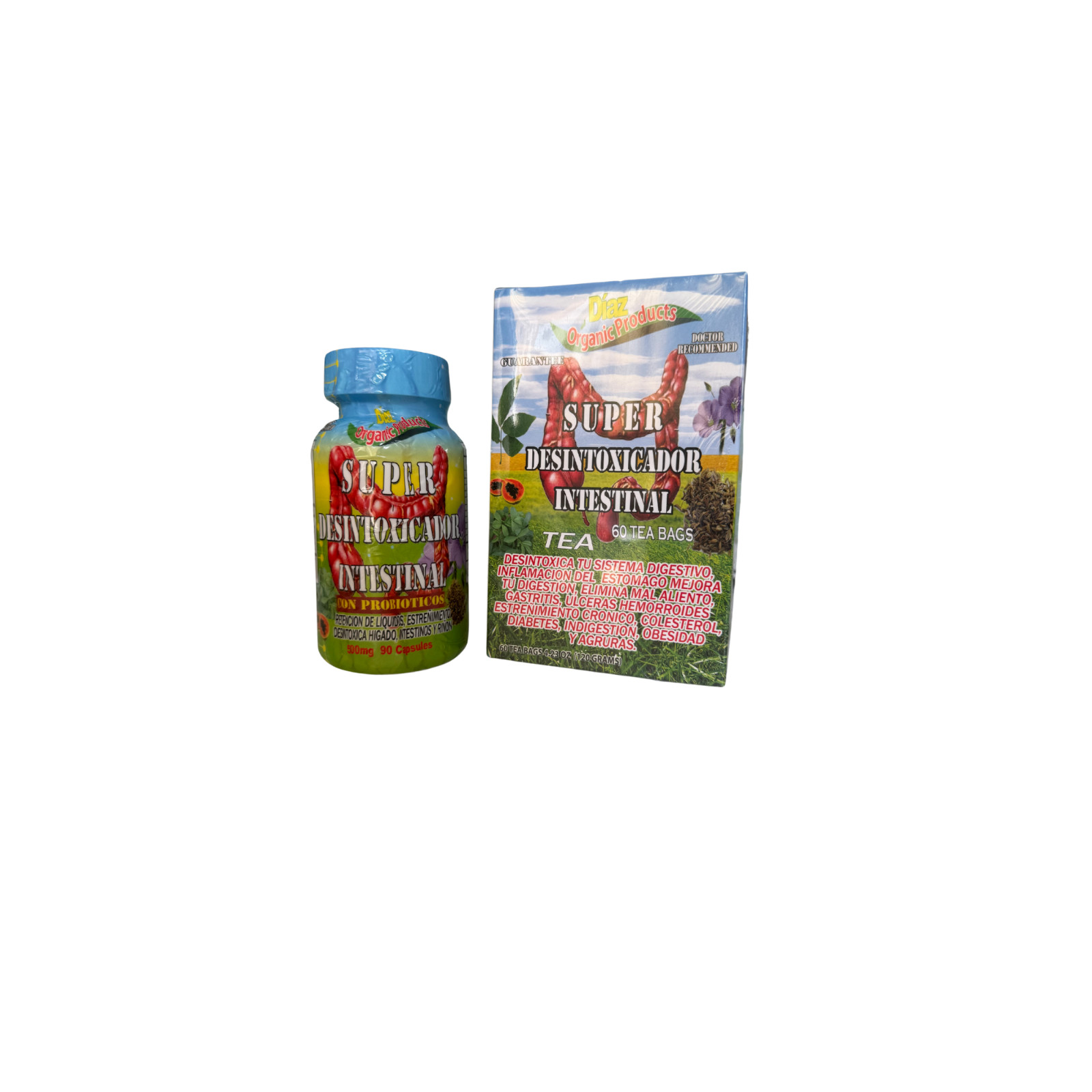 SUPER DESINTOXICADOR INTINAL KIT 90 Capsuls and 60 tea bags