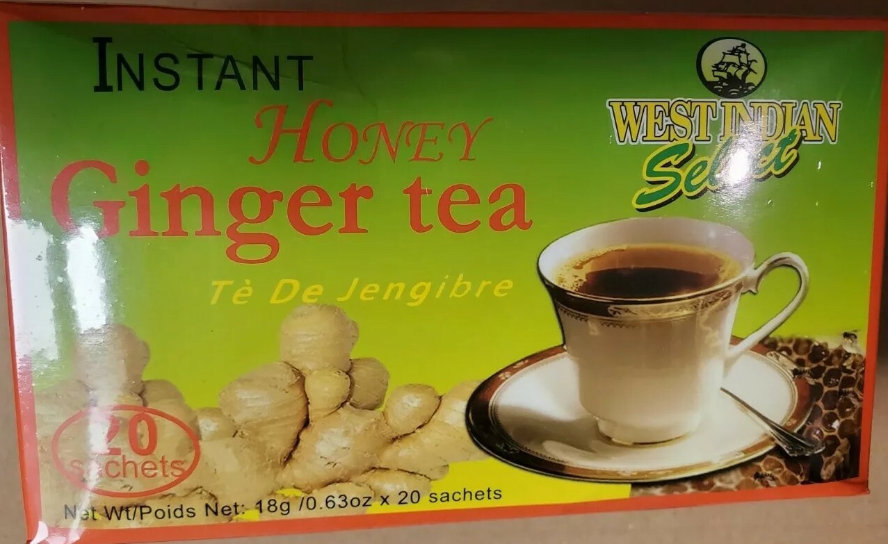 West Indian Ginger Tea Instant Honey Crystals Ginger Tea 20 sachets