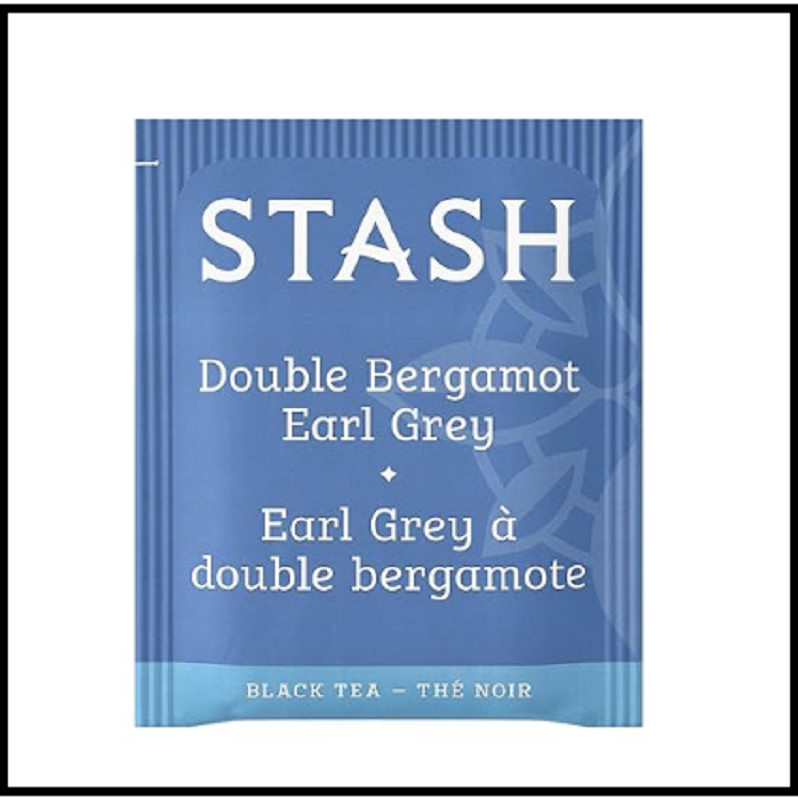Stash Tea Double Bergamot Earl Grey Black Tea, Box of 100 Tea Bags