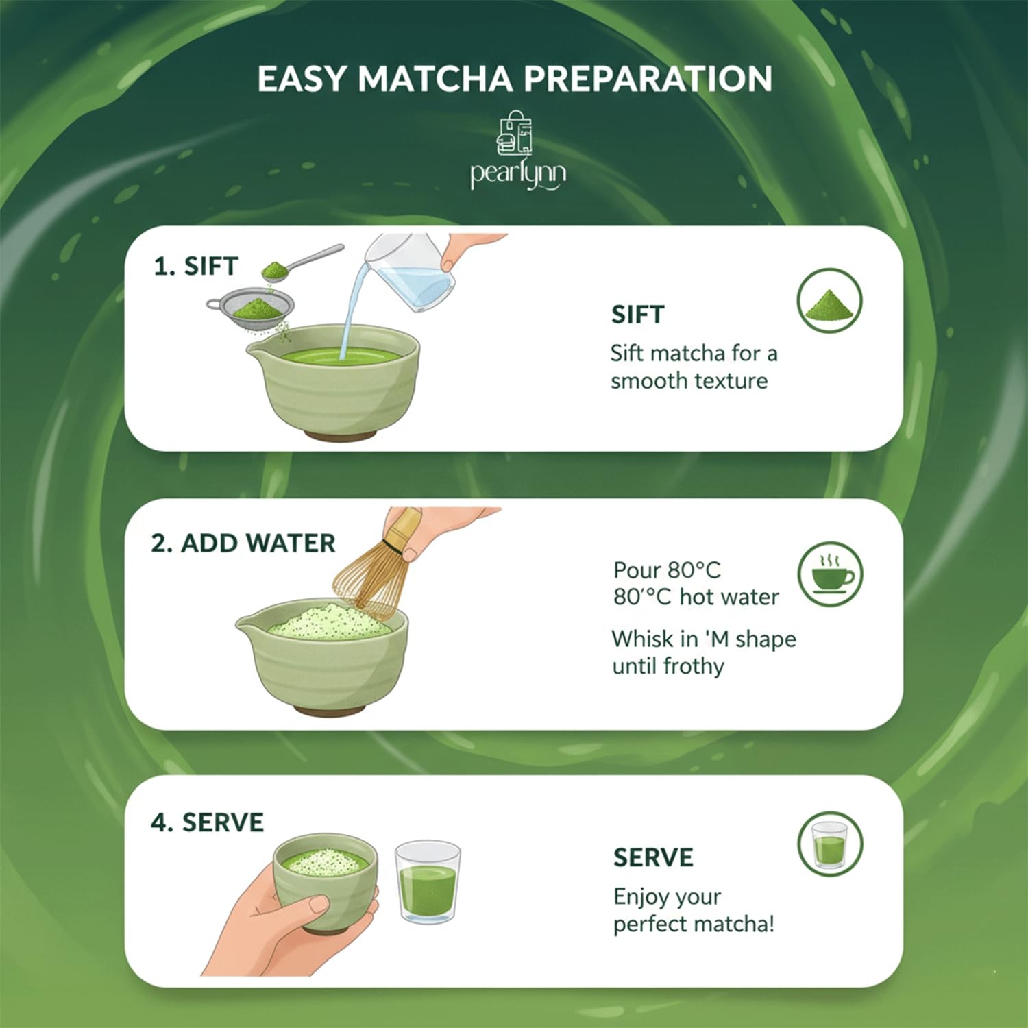 Matcha Whisk Set 10-Pcs – Japanese Matcha Kit with Ceramic Bowl (Spout), Bamb…