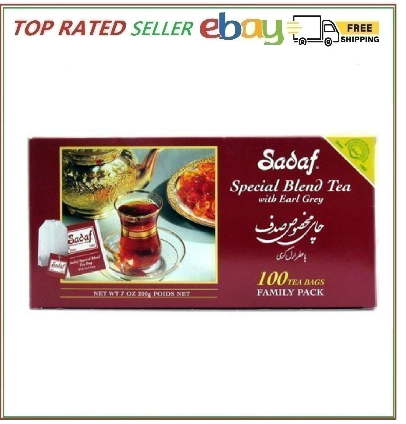 Sadaf Special Blend Tea Earl Grey, 100 Count