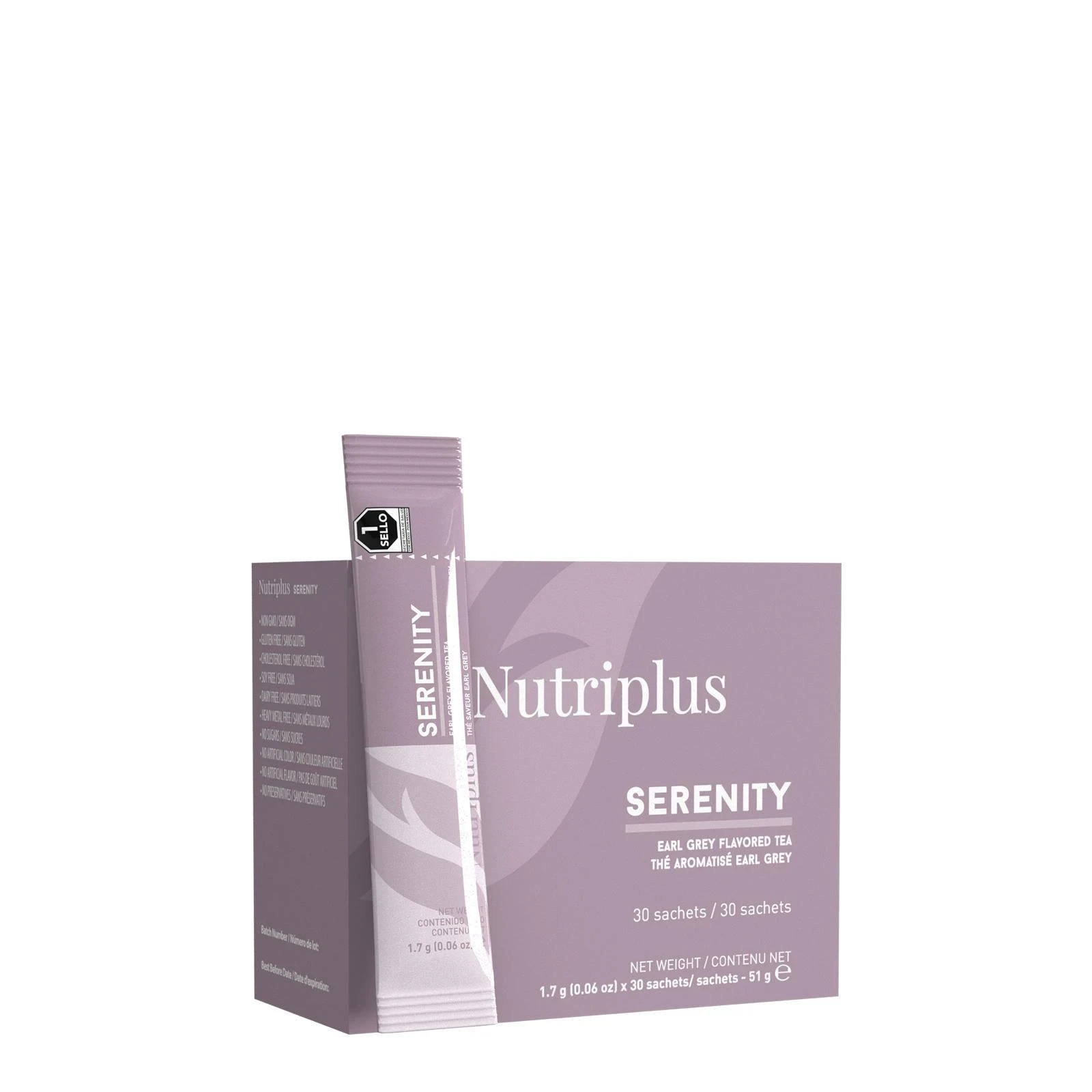 Serenity Tea Raspberry Flavor | 30 Sachets | Relaxation & Stress Support Drink
