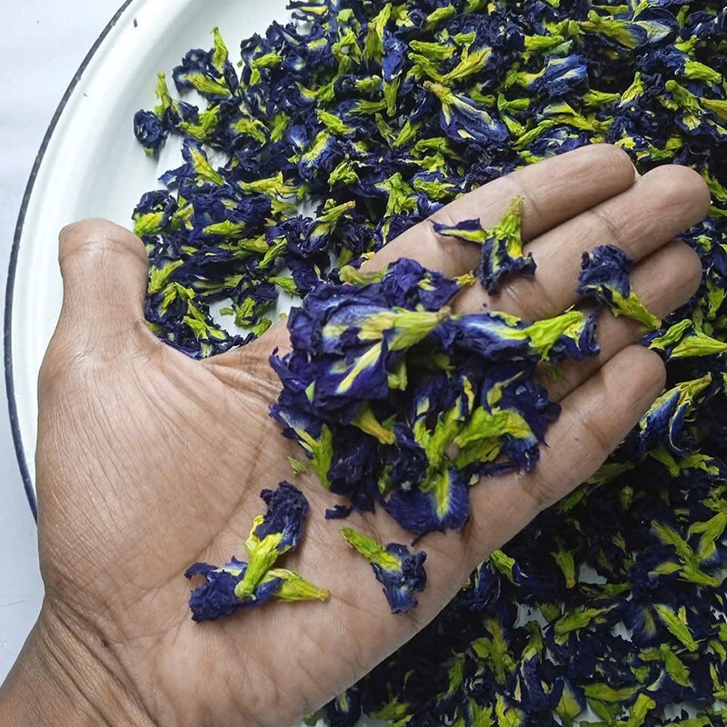 DRIED BLUE BUTTERFLY PEA FLOWER nil Katarolu Ternatea Clitoria Blue Tea Herb 50g