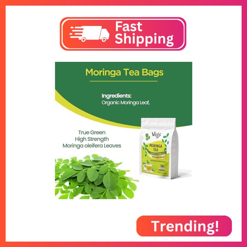 VEGS Original Moringa Tea, 100% True Green Antioxidants & Nutrients Dense Leaf 2
