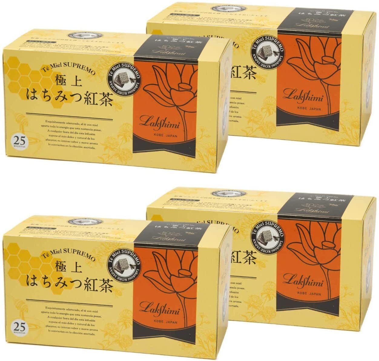 Lakshimi Best Spanish Honey Tea 25 Tea Bags x 4 Box