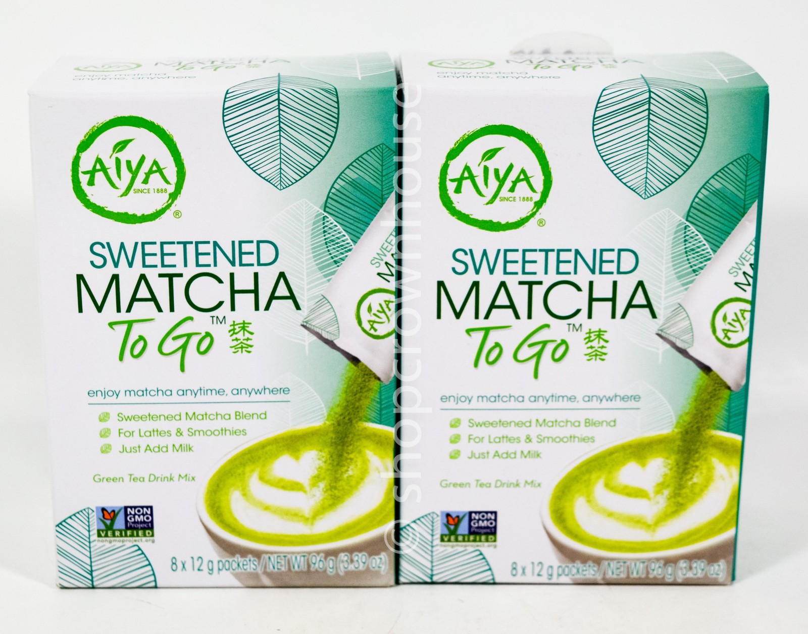 2 Aiya MATCHA TO GO Japanese Green Tea Ceremonial Grade 8ct 3.39oz 10/29/2026