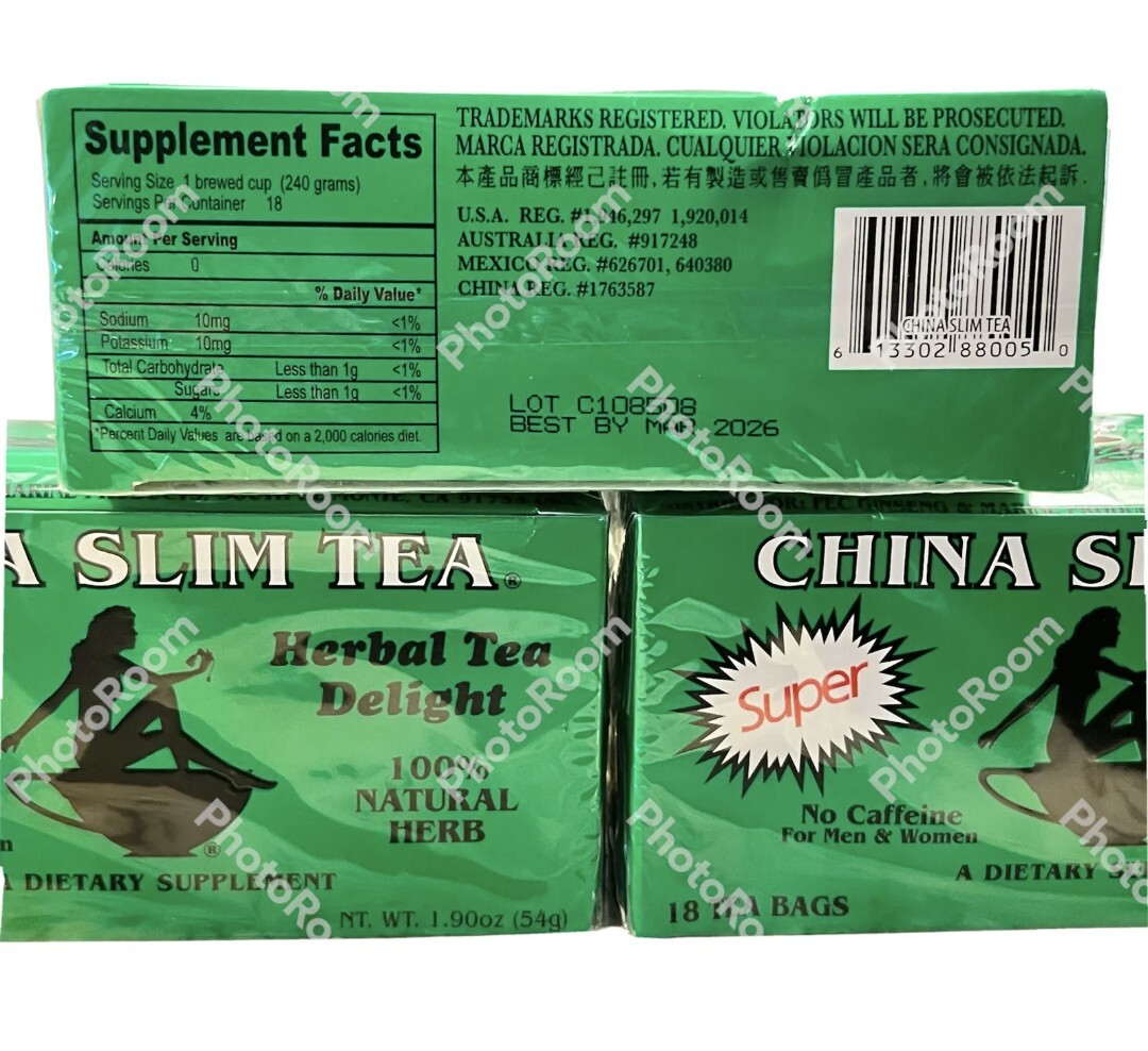 3PACK! China Slim Tea Super Strength Herbal Tea Delight 54 Tea Bags