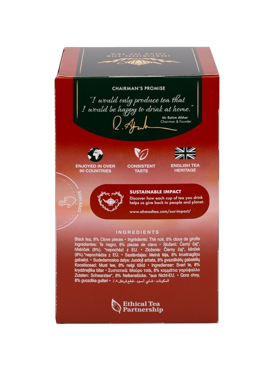 Black Tea with Clove – 20 Teabags, Naturally Caffeinated & Sugar-Free