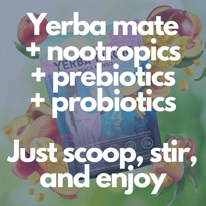 Yerma Magic Yerma Mate Instant Tea Powder – 30 Servings – Peach Mango Flavors