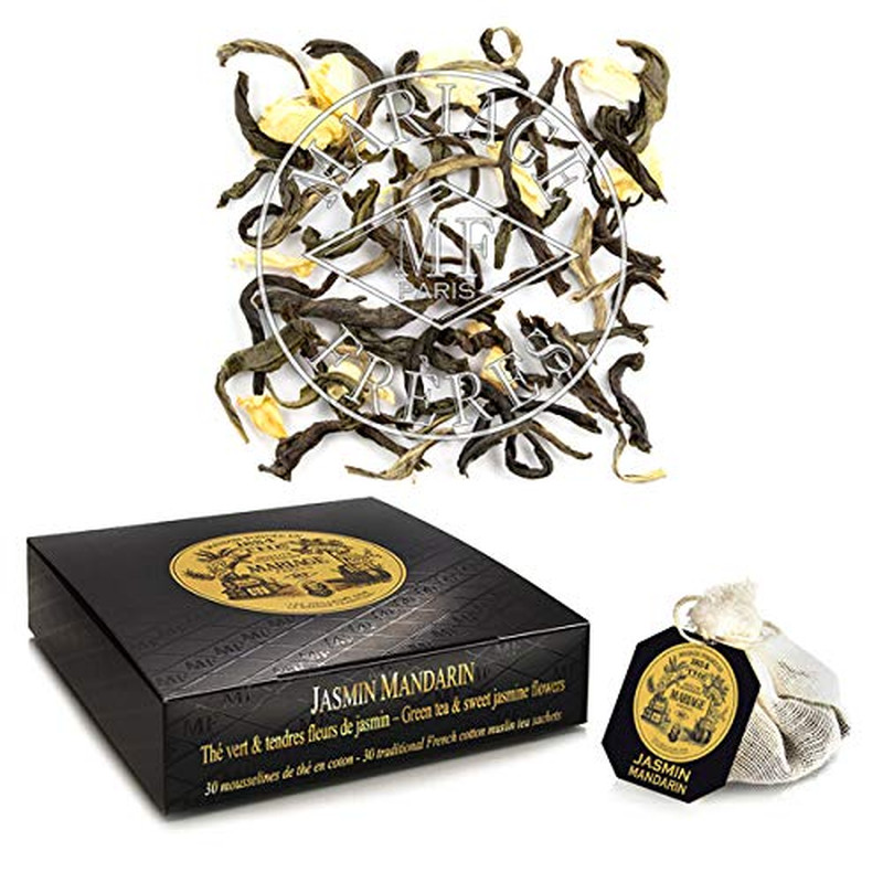 Mariage Freres Jasmin Mandarin Tea – 30 Muslin Sachets for a Delicate Brew