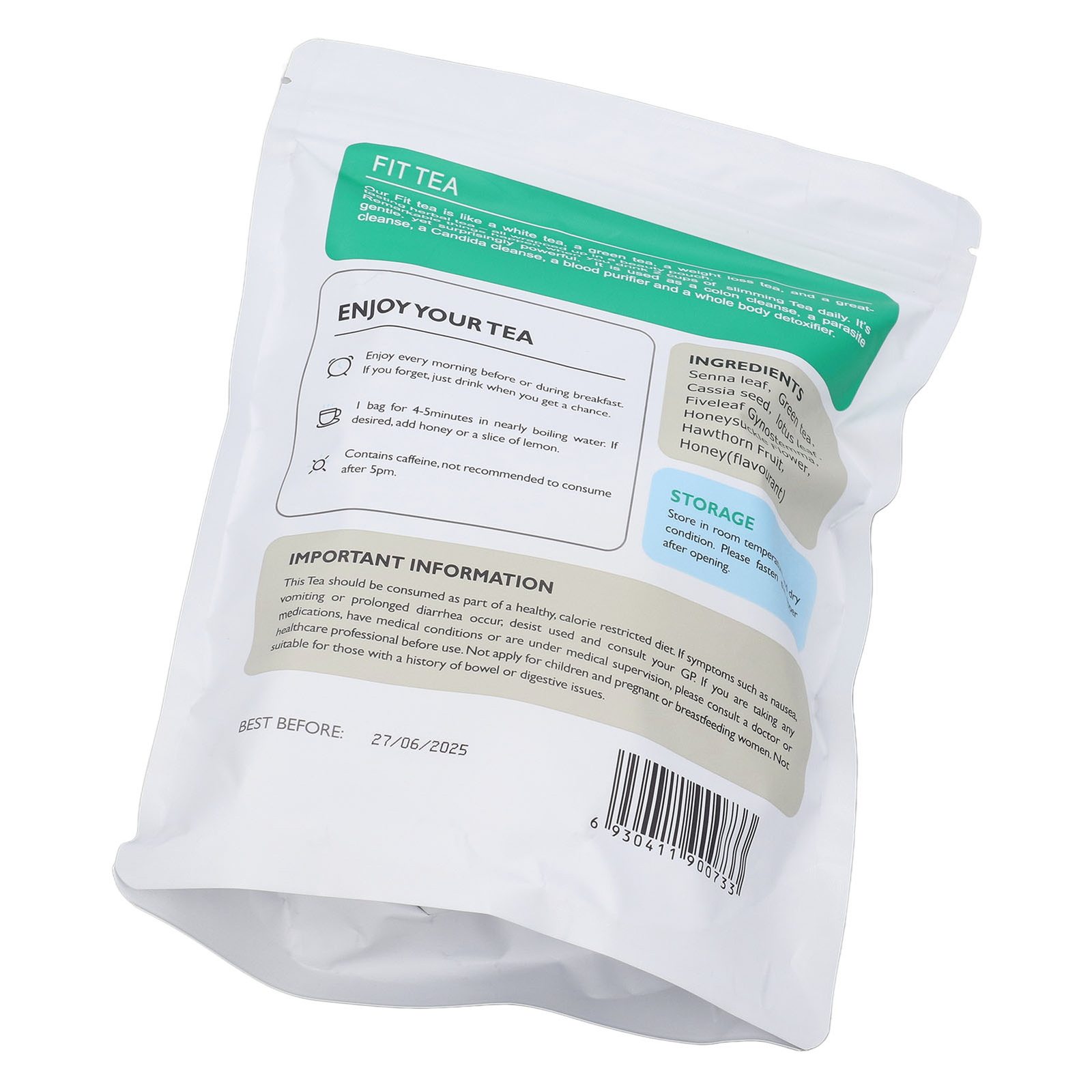 28 Day Herbal Green Tea Individually Packaged Professional Grinding Process Tea