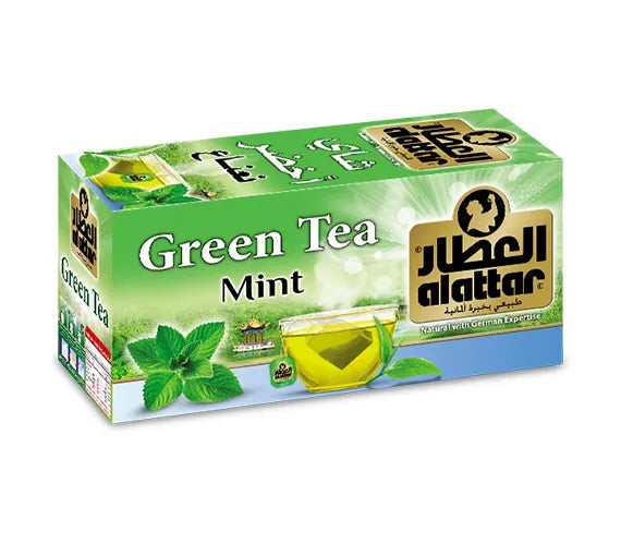 Alattar Green Tea Mint 20 Tea Bags Natural Herbal Wellness Infusion