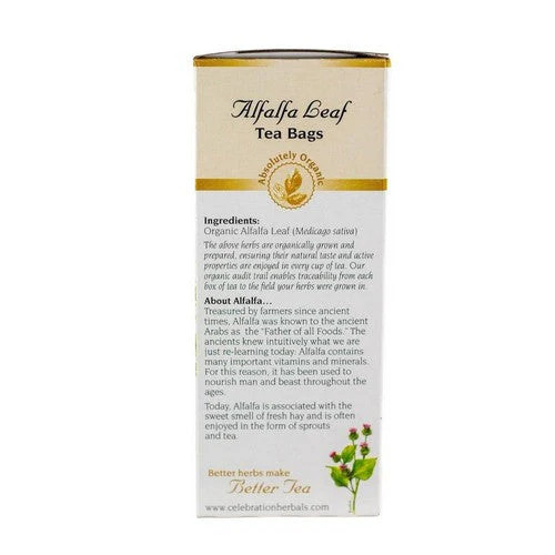 Organic Alfalfa Leaf Tea 24 Bags By Celebration Herbals