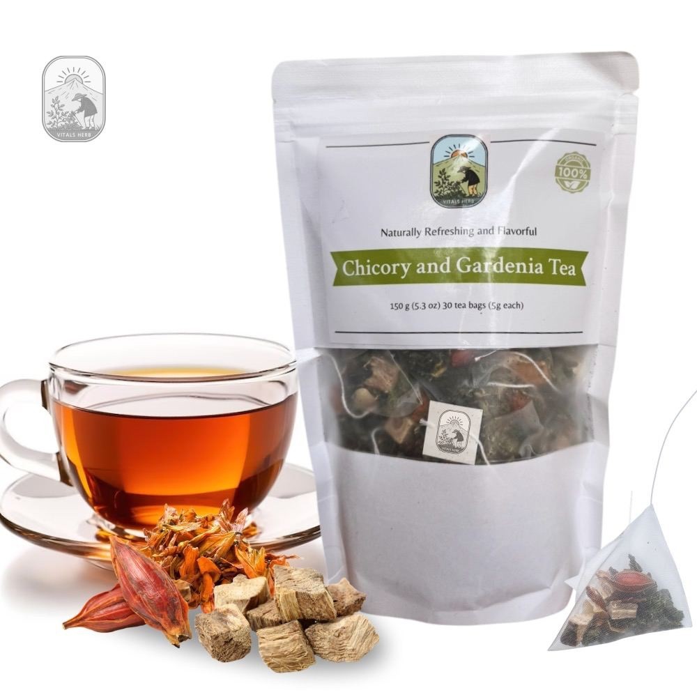 Chicory and gardenia herbal tea