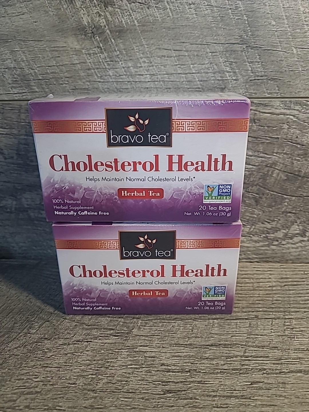 Cholesterol Health Tea 20 Bags By Bravo Tea & Herbs X2 BOXES Expires 9/2027