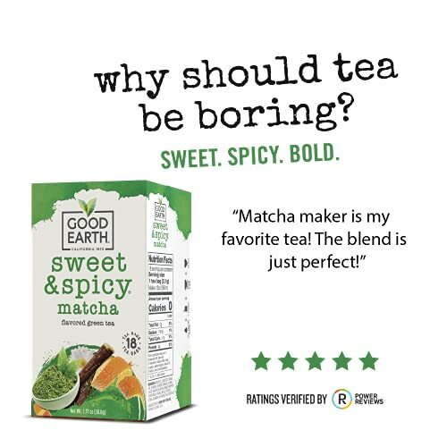 Good Earth Green Tea, Sweet and Spicy, Matcha Assorted Flavor Names , Sizes