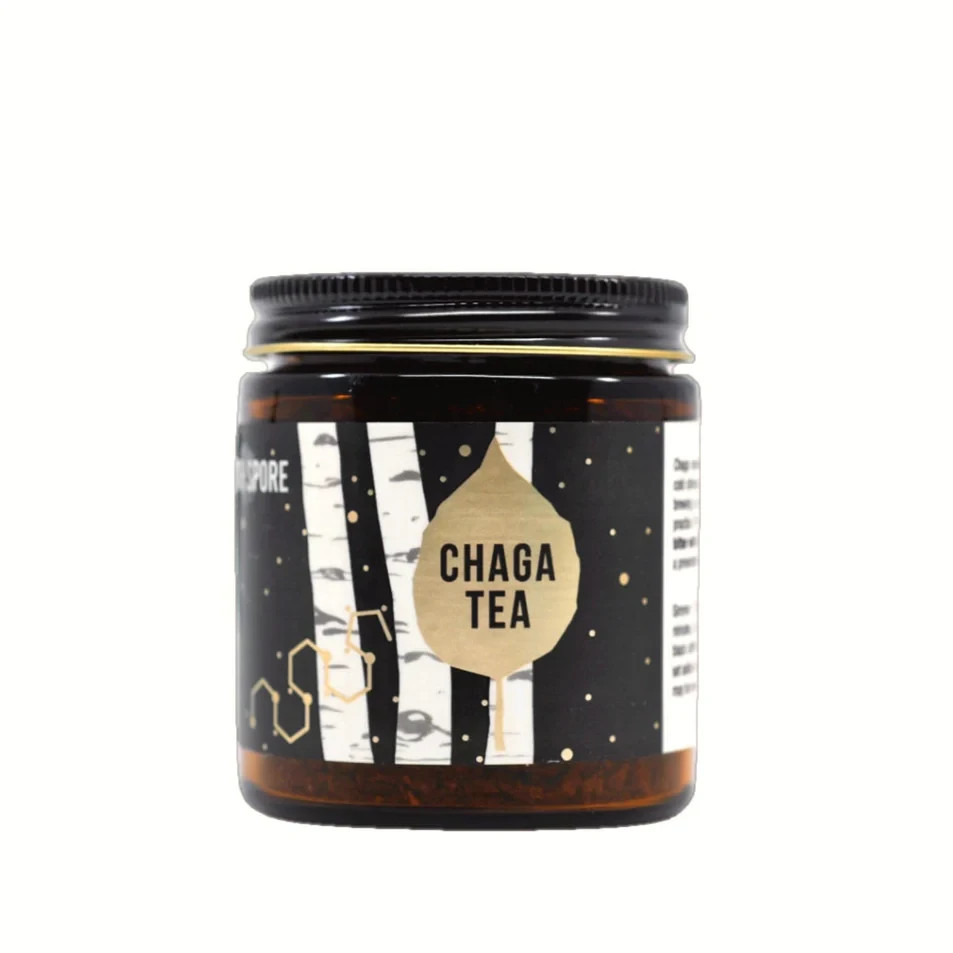NORTH SPORE Wild Foraged Chaga Mushroom Tea / 2.4oz jar