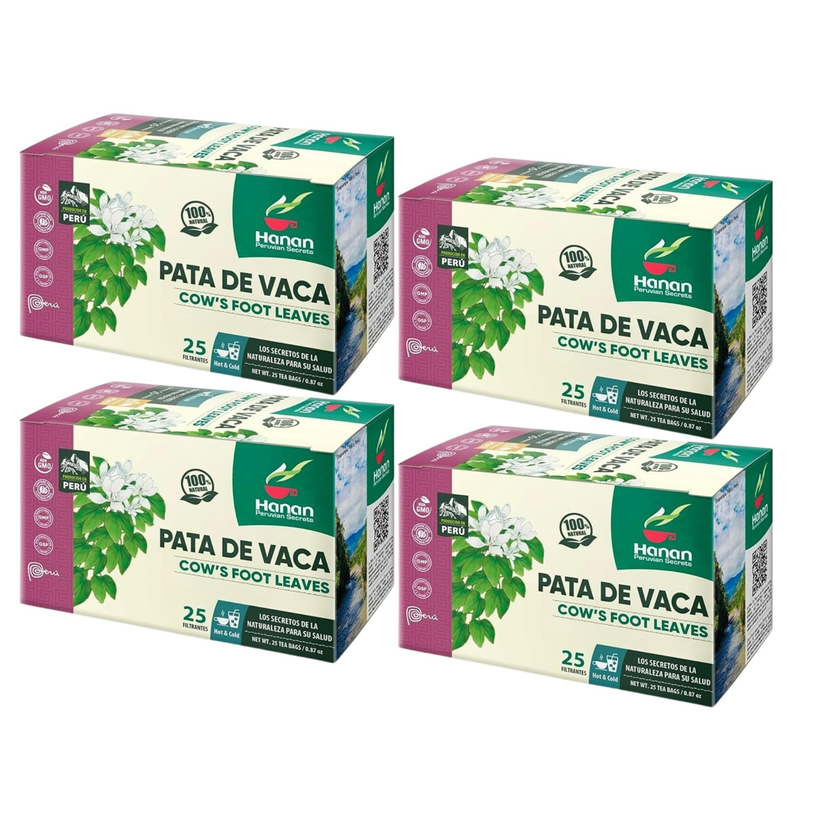 Pata de Vaca 100 Herbal Tea Bags – 100% Natural Cow’s Foot Leaf from Peru