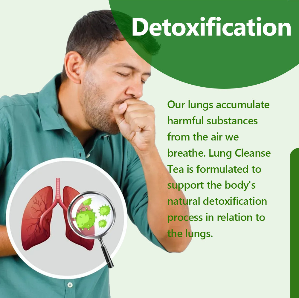 Lung Cleanse Herbal Tea for Smokers, Natural Detox & Respiratory Support 30 Bag