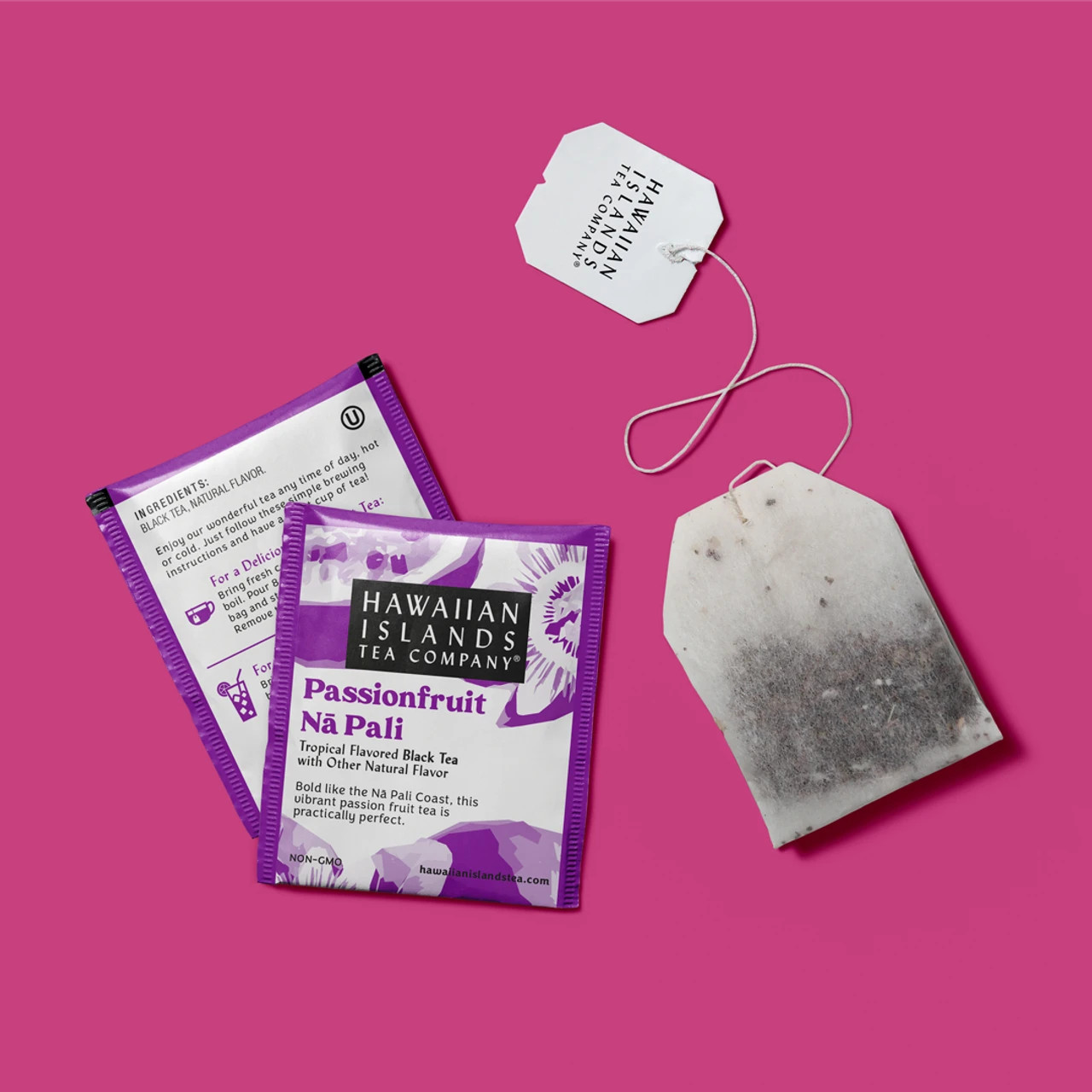 Hawaiian Islands Passionfruit Na Pali Tropical Black Tea (20 Tea Bags), 1.41 oz