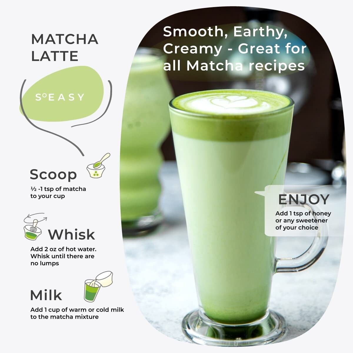 Premium Culinary Grade Organic Japanese Matcha Green Tea Powder 1.1 lbs