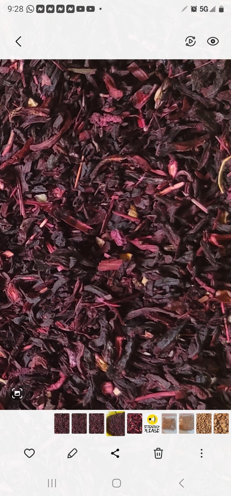 Hibiscus Flower Organic Dried Cut ~ Hibiscus Sabdariffa ~ 100% Premium