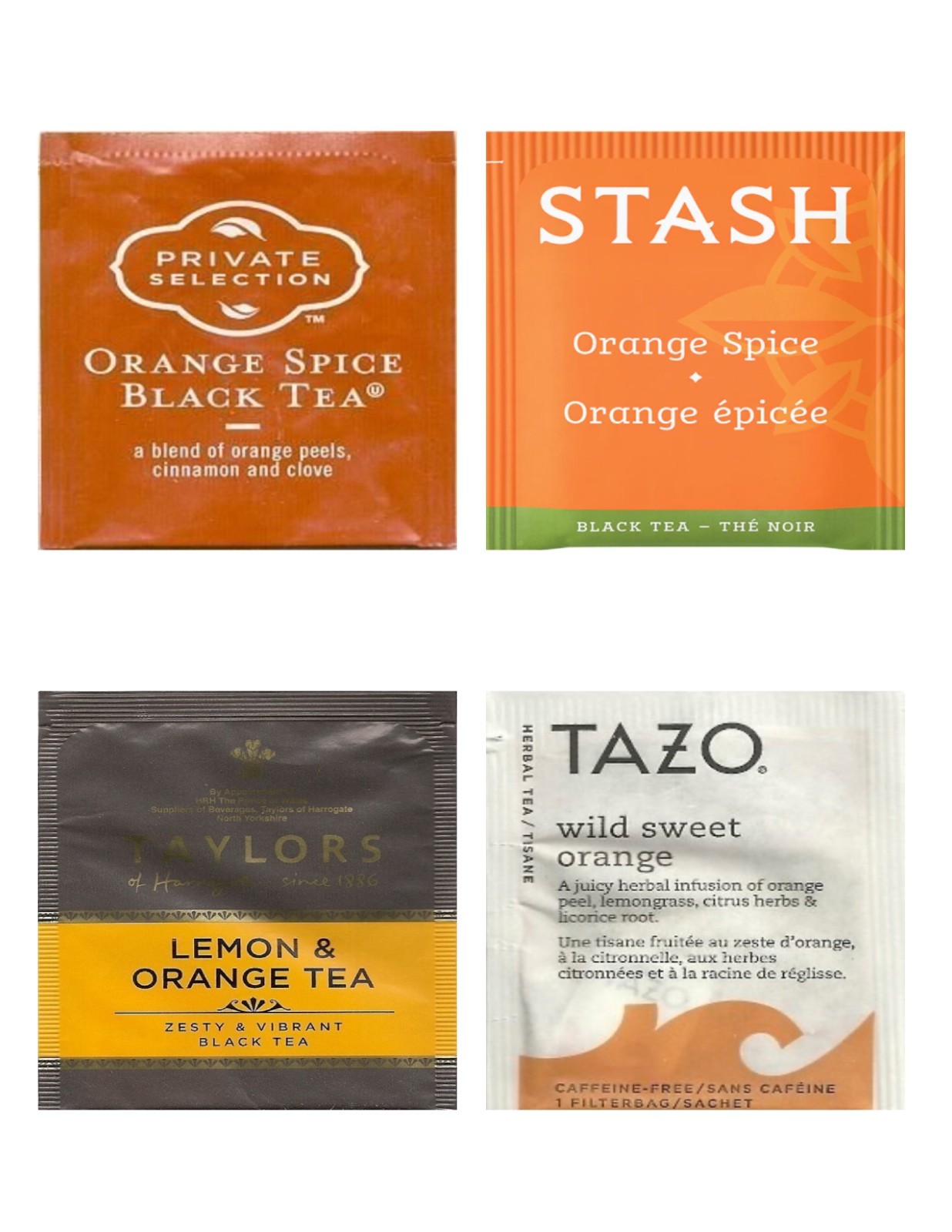 Citrus Tea Bag Sampler Variety Pack – 24 Single-Serve Varieties – 19 Brands