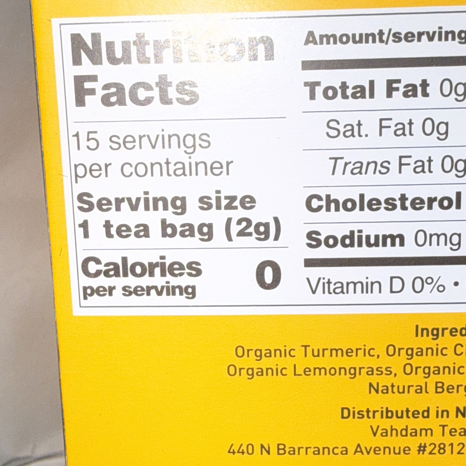 VAHDAM 🇮🇳TURMERIC SPICED🫖 ORGANIC Caffeine Free Tea 75 Infusion Bags-04/2027